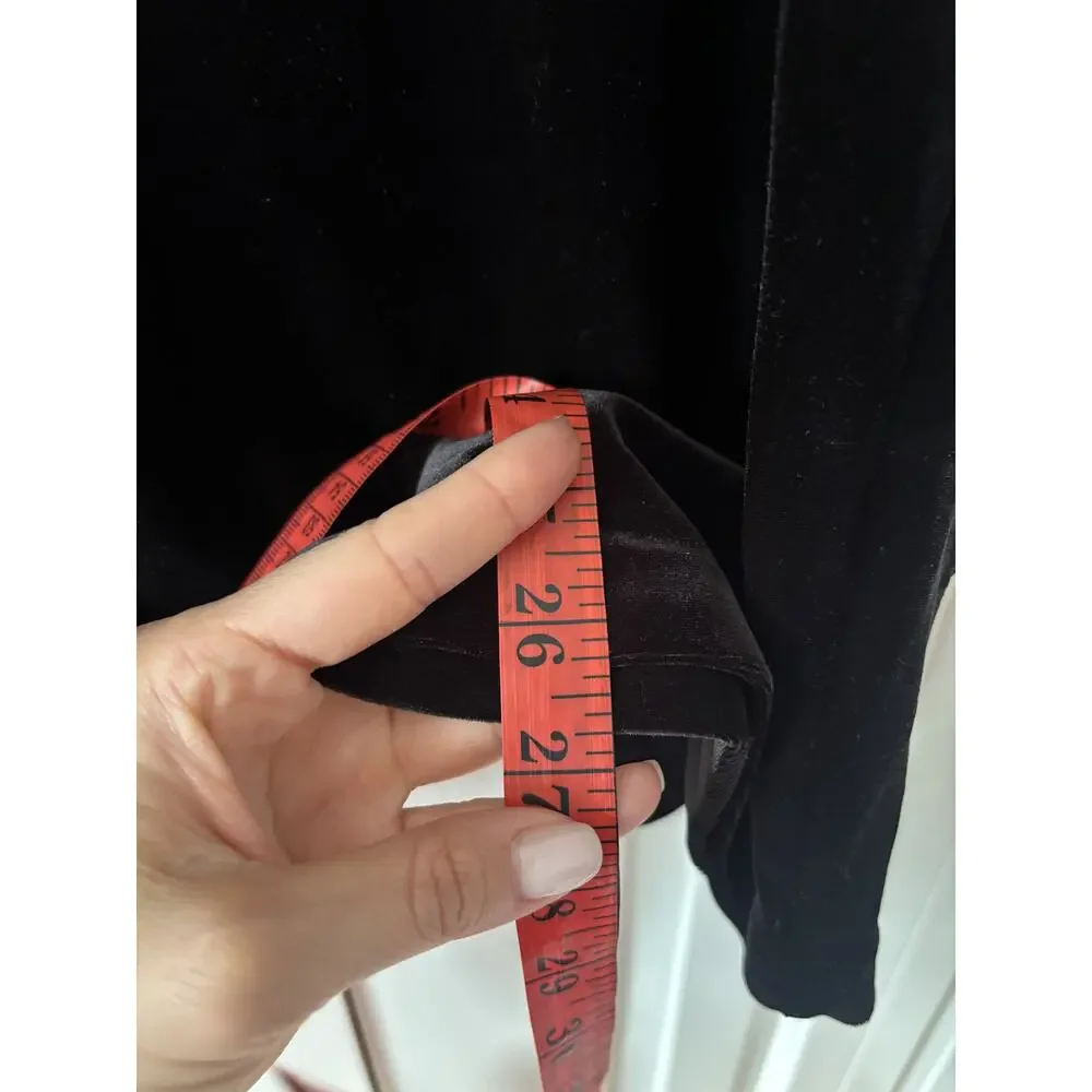 Lauren Ralph Lauren Black Velvet Long Sleeve Shirt XL - Picture 8 of 10